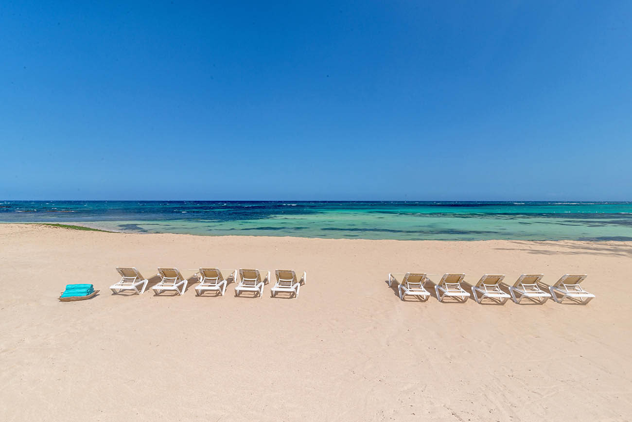 Villa Mara White Sand with Lounging Chairs Mammee Bay Estate Beach